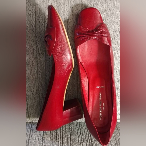 Sigerson Morrison red leather pumps - Picture 4 of 12